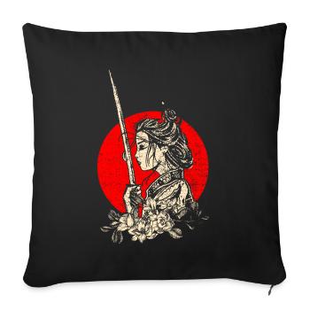 Japanese Warrior - Sofa pillowcase 17,3'' x 17,3'' (45 x 45 cm) - black - Front