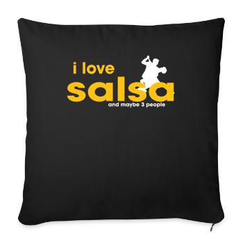 J’adore la salsa - Housse de coussin décorative 45 x 45 cm - noir - Devant