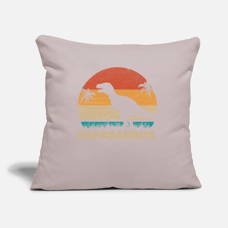 PapaSaurus T-Rex Daddy Dinosaur Matching Housse de coussin décorative 45 x 45 cm