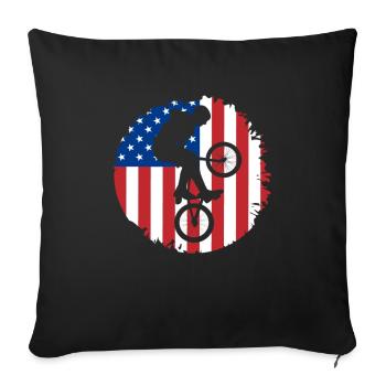 BMX Bike BMX Bicycle BMX Race BMX Bike Gift - Sofa pillowcase 17,3'' x 17,3'' (45 x 45 cm) - black - Front