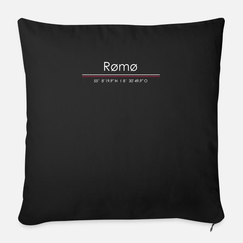 Römö Kopenhagen Rømø Dänemark Dansk Geschenkidee - Sofakissenbezug 45 x 45 cm - Schwarz