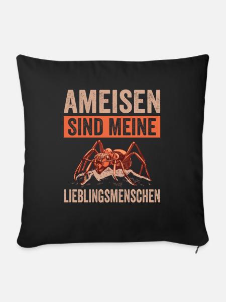 Ameisen Ameise - Sofakissenbezug 45 x 45 cm - Schwarz