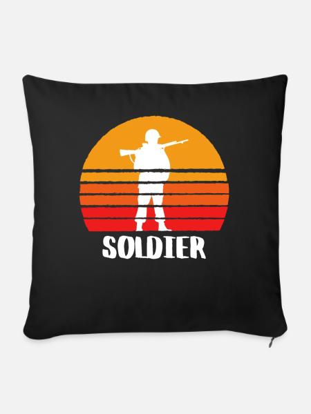 The Soldier - Sofakissenbezug 45 x 45 cm - Schwarz