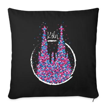 Cologne Real Carnaval de Cologne Carnaval - Housse de coussin décorative 45 x 45 cm - noir - Devant