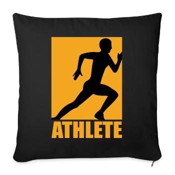 Athlete Design - Sofakissenbezug 45 x 45 cm - Schwarz - Vorne