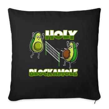 Holy blockamole volleyball - Sofakissenbezug 45 x 45 cm - Schwarz - Vorne