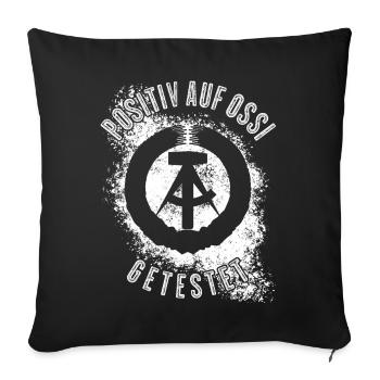 Ostdeutschland Ossi DDR - Sofakissenbezug 45 x 45 cm - Schwarz - Vorne