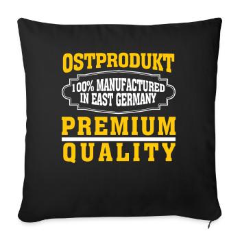 Ostdeutschland Ossi Ostprodukt DDR - Sofakissenbezug 45 x 45 cm - Schwarz - Vorne