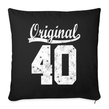 Original of 40 - Sofa pillowcase 17,3'' x 17,3'' (45 x 45 cm) - black - Front