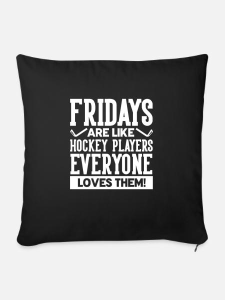 Eishockey - Sofakissenbezug 45 x 45 cm - Schwarz