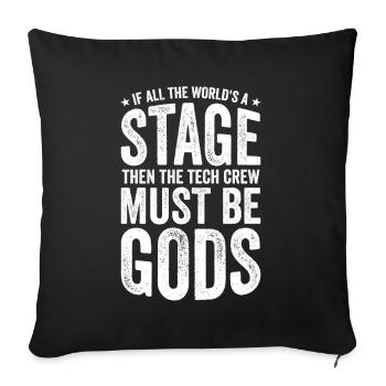 Tech Crew Theater Tech - Sofa pillowcase 17,3'' x 17,3'' (45 x 45 cm) - black - Front