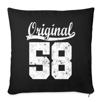Original of 58 - Sofa pillowcase 17,3'' x 17,3'' (45 x 45 cm) - black - Front