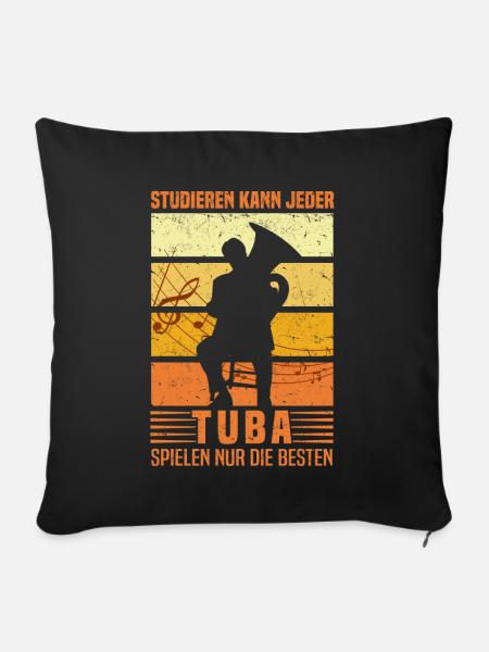 Tuba - Sofakissenbezug 45 x 45 cm - Schwarz