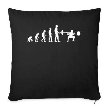 Bodybuilder Strength Sport Squats Squats Gift - Sofa pillowcase 17,3'' x 17,3'' (45 x 45 cm) - black - Front