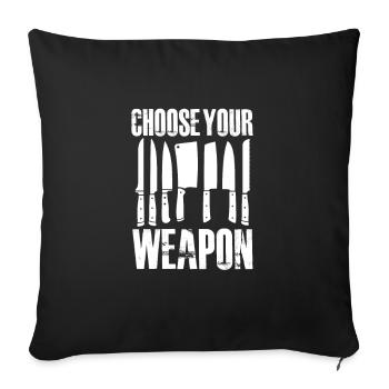 Cuire - Housse de coussin décorative 45 x 45 cm - noir - Devant