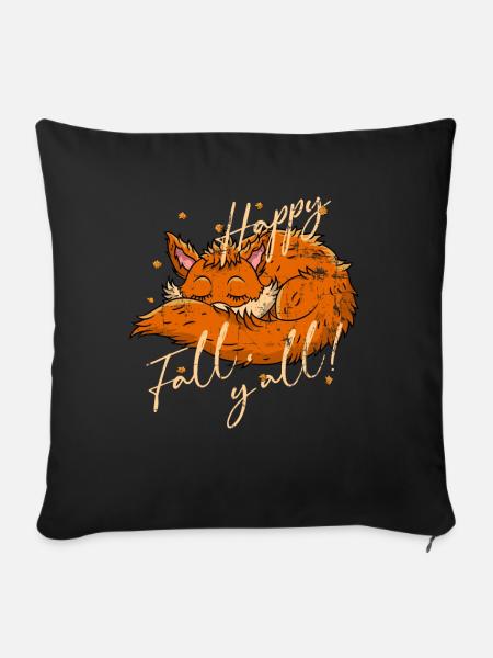 Herbst - Sofakissenbezug 45 x 45 cm - Schwarz