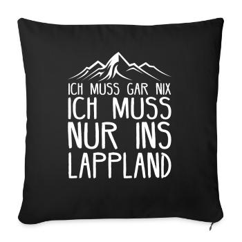 Lappland Finnland Elch Suomi Helsinki Geschenkidee - Sofakissenbezug 45 x 45 cm - Schwarz - Vorne