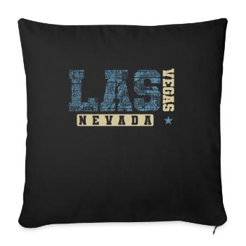 Las Vegas Nevada State of America USA - Sofa pillowcase 17,3'' x 17,3'' (45 x 45 cm) - black - Front