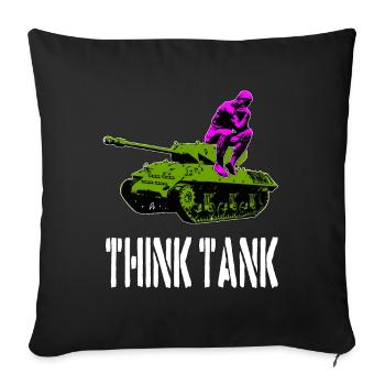 groupe de réflexion - Housse de coussin décorative 45 x 45 cm - noir - Devant