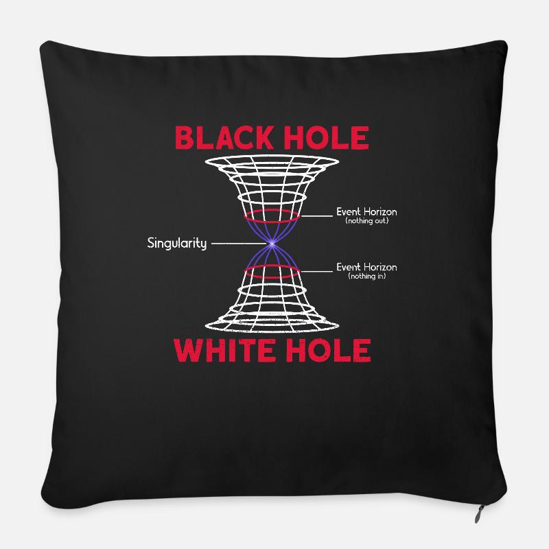 Black Hole - White Hole - Schwarzes Loch Astronom - Sofakissenbezug 45 x 45 cm - Schwarz