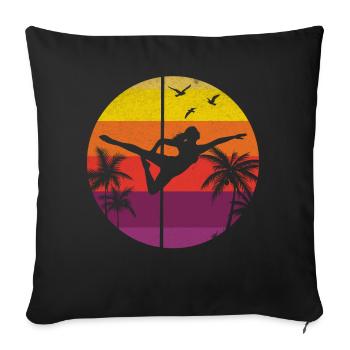Pole Dance Pole Dancing Girl I Sunset Pole Dance - Sofakissenbezug 45 x 45 cm - Schwarz - Vorne