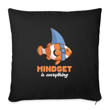 Shark - Sofa pillowcase 17,3'' x 17,3'' (45 x 45 cm) - black - Front