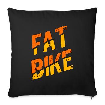 Fatbike Mountainbiken Fat bike - Sofakissenbezug 45 x 45 cm - Schwarz - Vorne