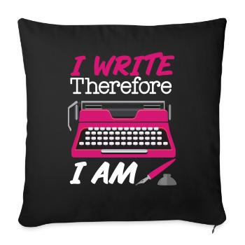 Writing Typewriter Novel Writer & - Sofa pillowcase 17,3'' x 17,3'' (45 x 45 cm) - black - Front