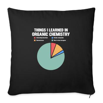 Chimie - Housse de coussin décorative 45 x 45 cm - noir - Devant