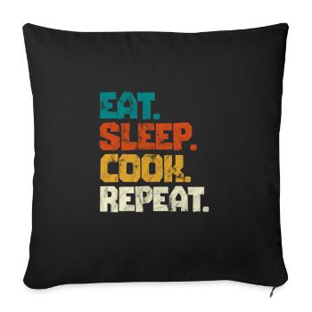 Cuisine Cook Cook Restaurant Cuisine Cadeau - Housse de coussin décorative 45 x 45 cm - noir - Devant