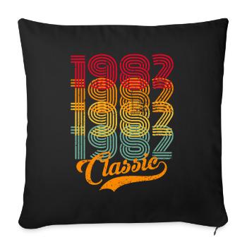 Vintage 1982 82 Birthday Retro Vintage Gift - Sofa pillowcase 17,3'' x 17,3'' (45 x 45 cm) - black - Front