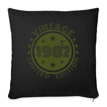 Vintage 1982 82 Birthday Retro Vintage Gift - Sofa pillowcase 17,3'' x 17,3'' (45 x 45 cm) - black - Front