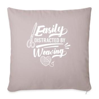 Facilement distrait par le tissage du tissage du tissage - Housse de coussin décorative 45 x 45 cm - taupe clair - Devant