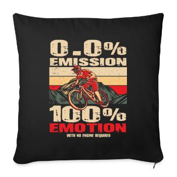 Bicycle Cyclist Mountain Bike Cycling - Sofa pillowcase 17,3'' x 17,3'' (45 x 45 cm) - black - Front