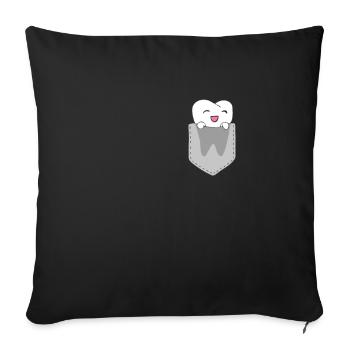 Assistant dentaire Dentiste Dentiste - Housse de coussin décorative 45 x 45 cm - noir - Devant