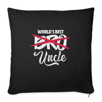 Uncle - Sofa pillowcase 17,3'' x 17,3'' (45 x 45 cm) - black - Front