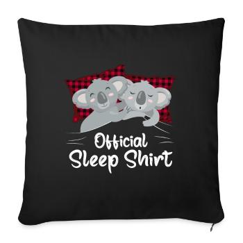Official Sleep Shirt Koala - Sofa pillowcase 17,3'' x 17,3'' (45 x 45 cm) - black - Front