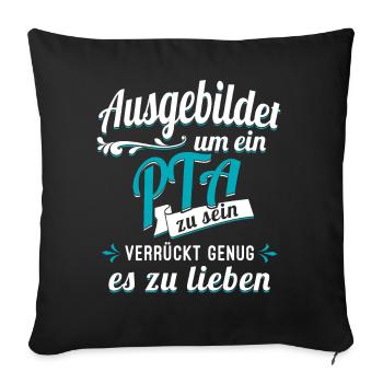 PTA Pharmazie Auszubildender Azubi Apotheke - Sofakissenbezug 45 x 45 cm - Schwarz - Vorne