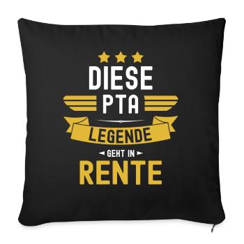 PTA Rentner Pharmazie Diese Legende Geht In Rente - Sofakissenbezug 45 x 45 cm - Schwarz - Vorne