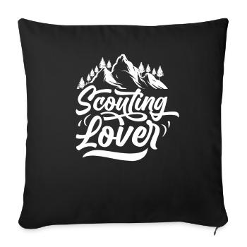 Scout Lovers Tent Camp Clan ScoutIng - Sofa pillowcase 17,3'' x 17,3'' (45 x 45 cm) - black - Front