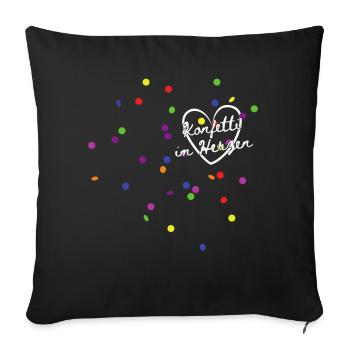 Costume de remplacement de carnaval Tenue de carnaval - Housse de coussin décorative 45 x 45 cm - noir - Devant
