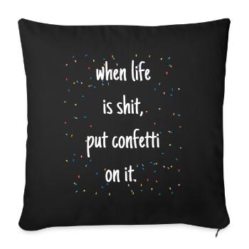 Costume de remplacement de carnaval Tenue de carnaval - Housse de coussin décorative 45 x 45 cm - noir - Devant