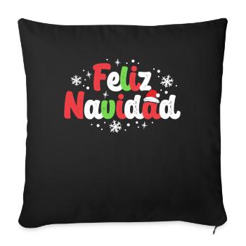 Feliz Navidad Matching Famille Espagnole Noël - Housse de coussin décorative 45 x 45 cm - noir - Devant
