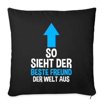 Bester Freund - Sofakissenbezug 45 x 45 cm - Schwarz - Vorne