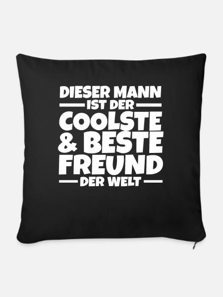 Bester Freund - Sofakissenbezug 45 x 45 cm - Schwarz