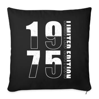 1975 Édition Limitée Anniversaire - Housse de coussin décorative 45 x 45 cm - noir - Devant