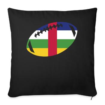 football République centrafricaine - Housse de coussin décorative 45 x 45 cm - noir - Devant