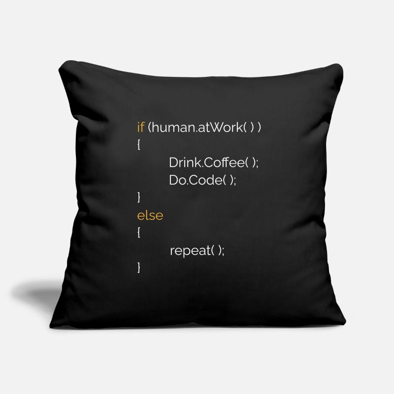 Programmeur Informaticien Café Cadeau C# Java Housse de coussin décorative 45 x 45 cm