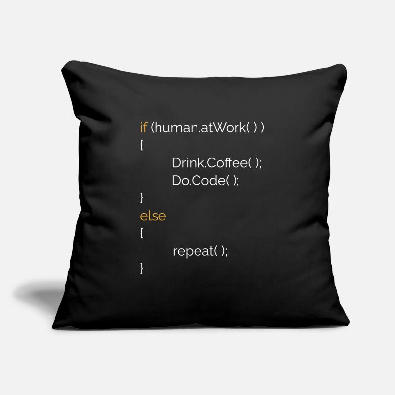Programmeur Informaticien Café Cadeau C# Java Housse de coussin décorative 45 x 45 cm