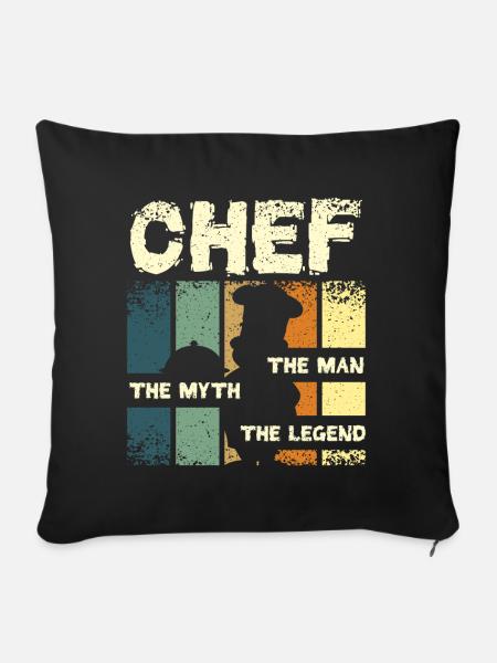 Chef the legend - Sofakissenbezug 45 x 45 cm - Schwarz